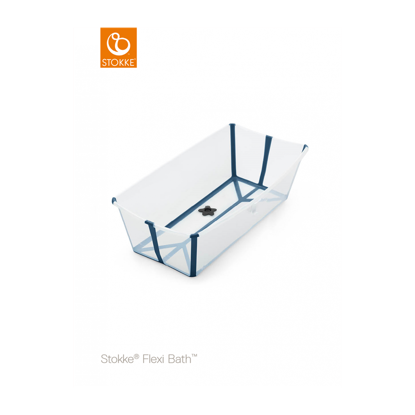 Εικόνα της Stokke flexi bath X-Large μπανάκι transparent blue 82x49 cm 0-6 years & Δώρο το Ένθετο Νεογέννητου