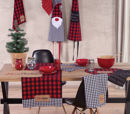 Εικόνα της ΣΕΤ ΠΟΔΙΑ & ΠΙΑΣΤΡΑ ΚΟΥΖΙΝΑΣ CHRISTMAS CHECK RED  