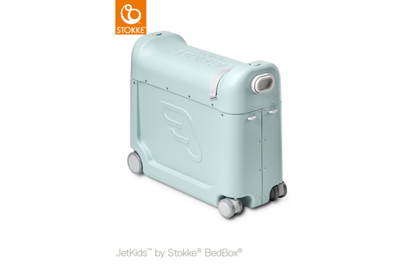 Εικόνα της Stokke Jetkids Bedbox βαλίτσα-κρεβατάκι ταξιδίου Green Aurora