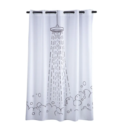 Εικόνα της Κουρτίνα Μπάνιου Perfect Shower White   180X200