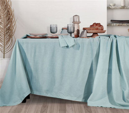 Εικόνα της ΤΡΑΠΕΖΟΜΑΝΤΗΛΟ COTTON-LINEN 150X250 AQUA