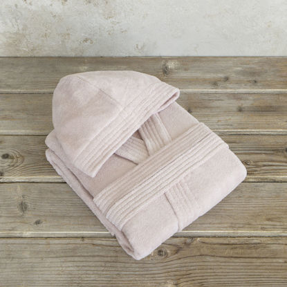 Εικόνα της Μπουρνούζι Με Κουκούλα Zen Powder Pink Medium Nima Home