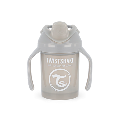 Εικόνα της Twistshake Κύπελλο Mini Cup 230ml 4+ Μηνών Pastel Grey με μίξερ φρούτων