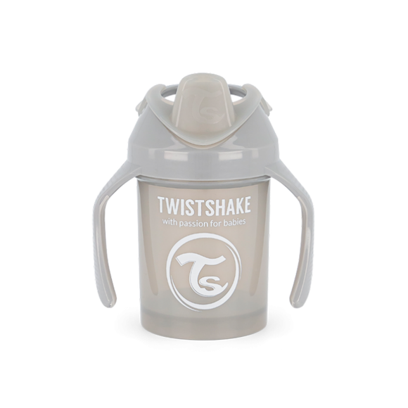 Εικόνα της Twistshake Κύπελλο Mini Cup 230ml 4+ Μηνών Pastel Grey με μίξερ φρούτων