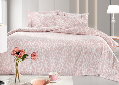 Εικόνα της Σετ 4τμχ Σεντόνια Magma Dusty Pink Flannel με Λάστιχο 165x200+35 Guy Laroche