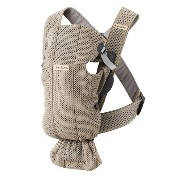 Εικόνα της BabyBjorn Μάρσιπος Mini 3D Mesh, Grey beige