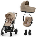 Εικόνα της Cybex Balios S Lux Σύστημα Μεταφοράς Almond Beige | beige με κάθισμα Cloud G i-Size Plus